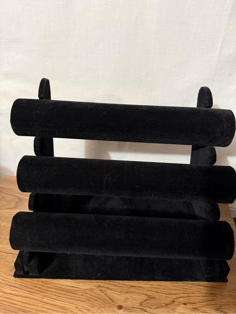 Black Velvet Tiered Jewelry Display Stand
